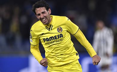 Dani Parejo comemora gol marcado pelo Villarreal contra a Juventus pela Liga dos Campeões