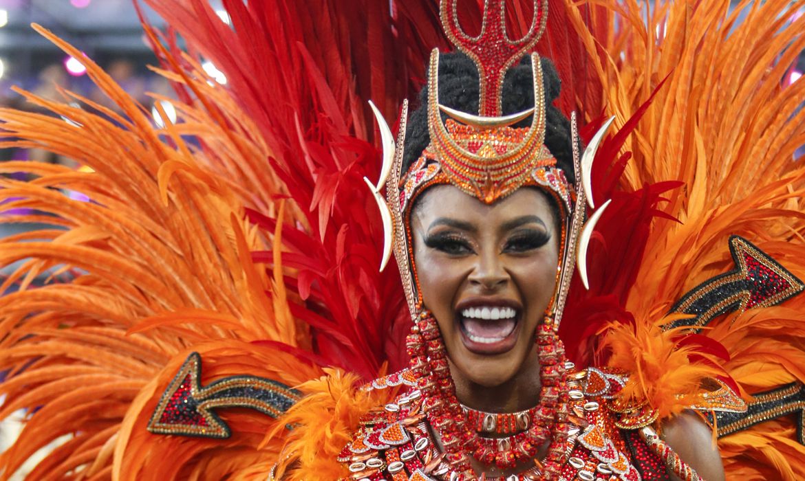 São Paulo (SP), 01/03/2025 - Carnaval 2025 - Sambódromo do Anhembi, desfile do Grupo Especial - Escola de Samba Vai-Vai.   Foto: Paulo Pinto/Agência Brasil