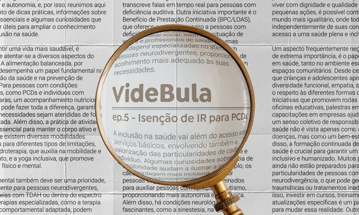 Vide Bula IRPF Isenção de IR para PCDs 