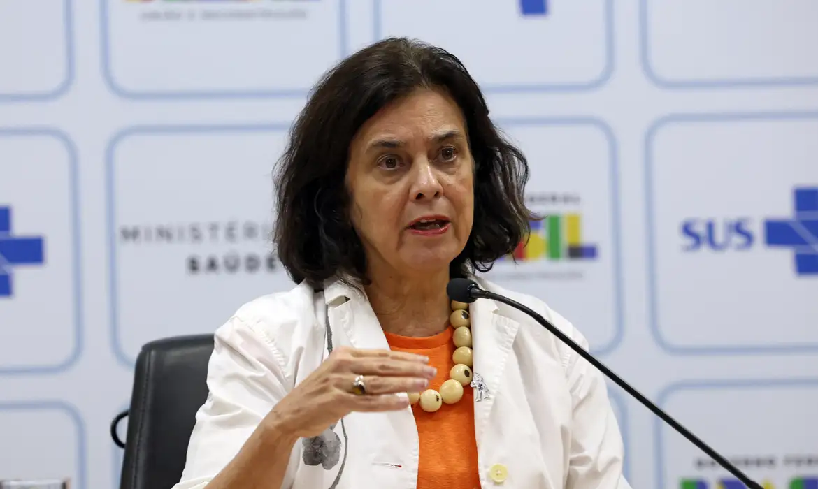 Brasília (DF), 16/07/2024 - A ministra da Saúde, Nísia Trindade durante entrevista coletiva onde fala sobre o Programa SUS Digital. Foto: José Cruz/Agência Brasil