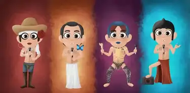 Ilustração do livro infantil &quot;Ney Matogrosso: O Bicho do Mato&quot;