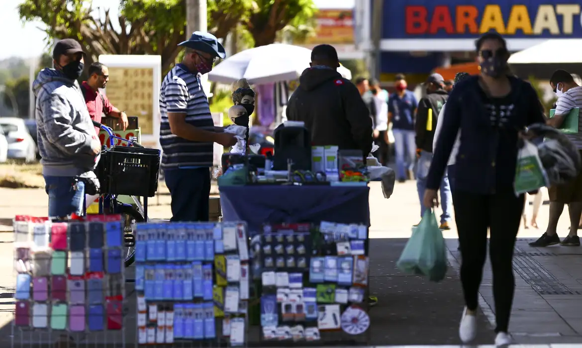 Comércio de rua em Brasília.