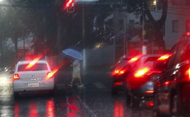 São Paulo (SP), 16/01/2025 -  Forte chuva no centro de São Paulo no final da tarde. Foto: Paulo Pinto/Agência Brasil