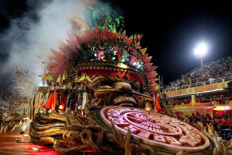 Rio de Janeiro (RJ), 11/02/2024 - Desfile da escola de samba Salgueiro, do Grupo Especial do carnaval carioca, no Sambódromo da Marquês de Sapucaí. Foto: Tânia Rêgo/Agência Brasil