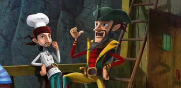 Os piratas querem capturar Leonardo