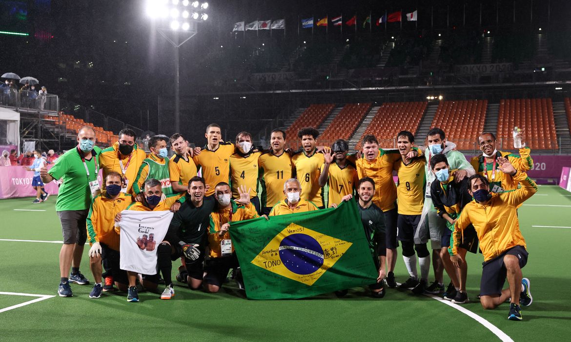 Seleção brasileira de futebol de 5 conquistou o ouro na Paralimpíada de Tóquio 2020.