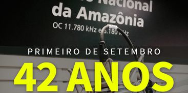Banner 42 anos da Nacional da Amazônia