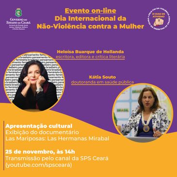 LIVE: DIA INTERNACIONAL DA NÃO-VIOLÊNCIA CONTRA A MULHER