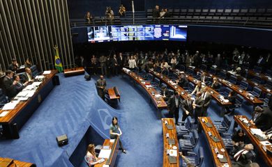 Brasília - Plenário do Senado aprova projeto de lei que estabelece como competência da Justiça Eleitoral julgar ações que tratem sobre disputa intrapartidária (Fabio Rodrigues Pozzebom/Agência Brasil)