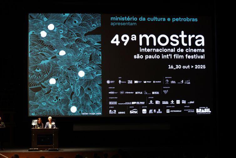 Paulo Pinto/Agência Brasil São Paulo (SP), 15/10/2025 - Abertura da 49ª Mostra Internacional de Cinema, na Sala São Paulo. Foto: Paulo Pinto/Agência Brasil