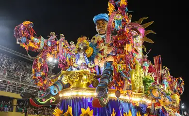 Rio de Janeiro (RJ), 05/03/2025 – Portela encerra o terceiro dia de carnaval do grupo Especial na Marquês de Sapucaí, na região central do Rio de Janeiro. Foto: Tomaz Silva/Agência Brasil