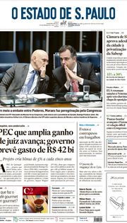 Capa do Jornal O Estado de S. Paulo Edição 2024-04-18
