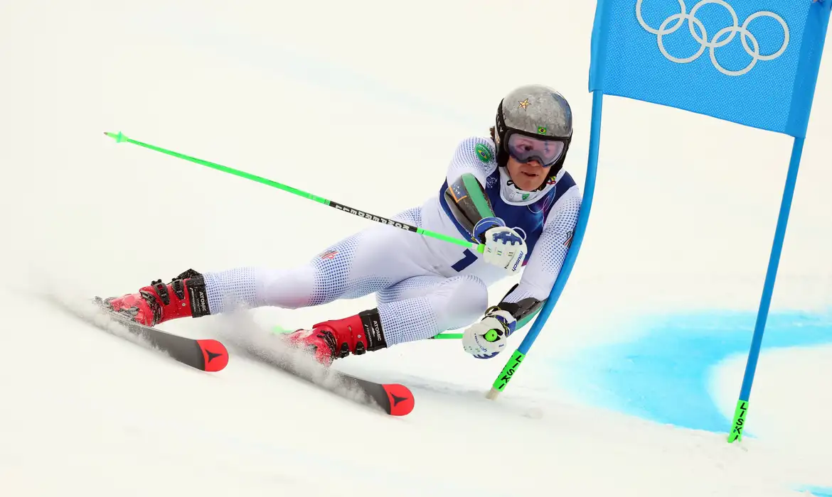 Milano Cortina 2026 Olympics - Alpine Skiing - Men's Giant Slalom Run 1 - Stelvio Ski Centre, Bormio, Italy - February 14, 2026.
Lucas Pinheiro Braathen of Brazil in action REUTERS/Denis Balibouse