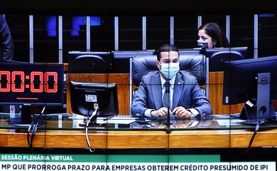 Ordem do dia. Presidente da Câmara em exercício, dep. Marcos Pereira,Câmara aprova crédito de R$ 20 bilhões para micro e pequenas empresas na pandemia
