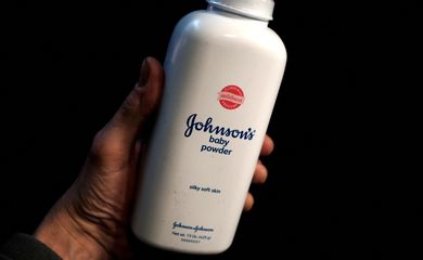FILE PHOTO: A bottle of Johnson's Baby Powder is seen in a photo illustration taken in New York