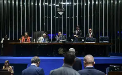 Plenário do Senado Federal durante sessão deliberativa extraordinária. Ordem do dia. Na pauta, o Projeto de Lei n° 6.012, de 2023 (Substitutivo da Câmara dos Deputados), que