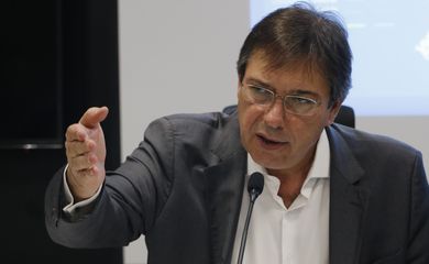  O presidente da Eletrobras, Wilson Ferreira Junior, apresenta os resultados do segundo trimestre e o andamento do Plano Diretor de Negócios e Gestão 2019-2023 da empresa, durante coletiva à impresa 