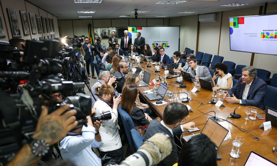 Brasília (DF) 20/12//2024 Ministro da Fazenda, Fernando Haddad, durante café da manhã com jornalistas Foto: Fabio Rodrigues-Pozzebom/ Agência Brasil