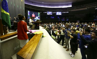 Brasília (DF), 15/03/2023 - A ministra da Igualdade Racial, Anielle Franco, durante sessão solene da Câmara dos Deputados em homenagem à vereadora Marielle Franco e a Anderson Gomes.