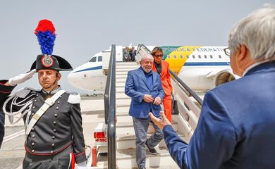 Roma, Itália, 20.06.2023 - Presidente Lula é recebido por membros do clero e autoridades do Governo Italiano ao desembarcar em Roma, Itália. Foto: Ricardo Stuckert/PR