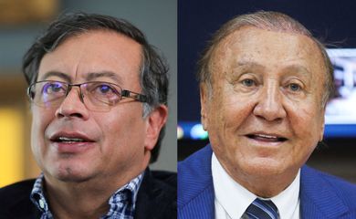 Candidatos à Presidência da Colômbia Gustavo Petro e Rodolfo Hernández