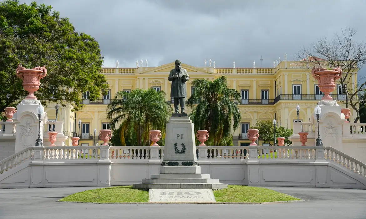 Rio de Janeiro (RJ), 01/06/2023 – Fachada do Museu Nacional, na Quinta da Boa Vista, que completa 205 anos. Foto: Tomaz Silva/Agência Brasil