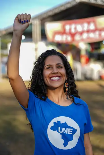 Karla Boughoff/Divulgação Brasília (DF), 25/07/2025 - Bianca Borges, nova presidente da União Nacional dos Estudantes (UNE). Foto: Karla Boughoff/Divulgação