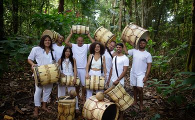 Rio de Janeiro (RJ) - Festival Amazônia Mapping. - UAPI Amazônia Percussiva. Foto: Tereza Maciel