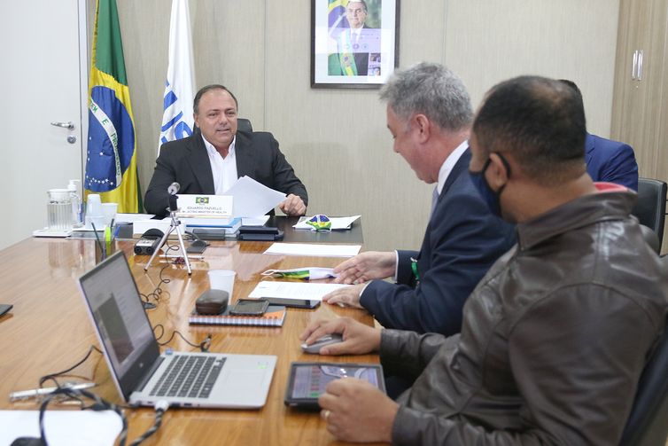 Ministro da Saúde, Eduardo Pazuello participa da 73ª Assembleia Geral da Saúde. Brasília, 18/05/020. Foto: Erasmo Salomão/MS