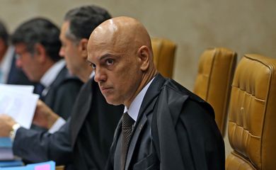 Ministro do STF Alexandre de Moraes durante julgamento de habeas corpus preventivo do ex-presidente Lula