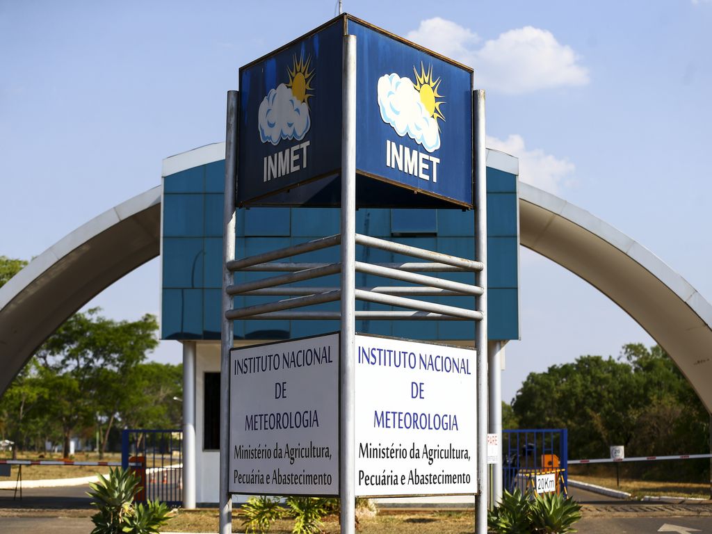 Fachada Do Instituto Nacional De Meteorologia (INMET), Em Brasília ...