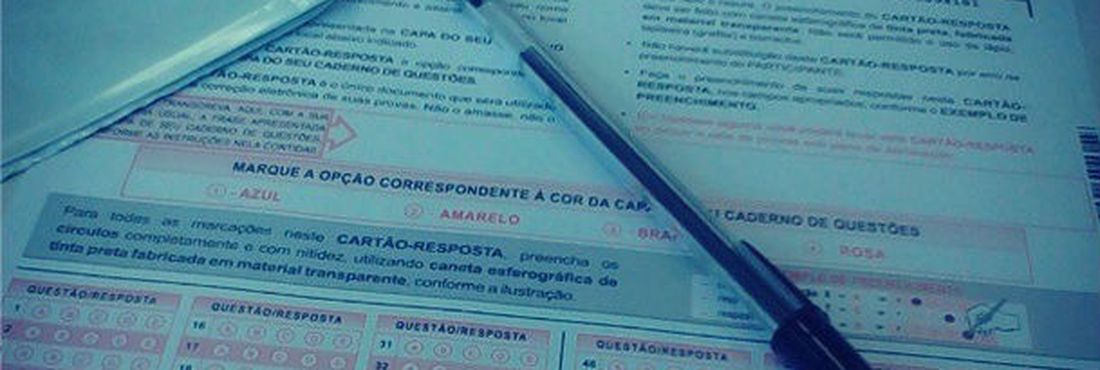Foto de Cartão de Respostas do Enem Estudante postou na rede social Instagram, uma foto do Cartão de Respostas do Enem