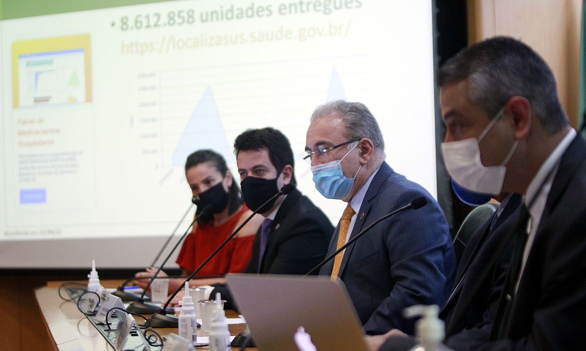 Coletiva Ministro da Saúde, Marcelo Queiroga sobre Equipamentos Hospitalares (Kit Entubação).