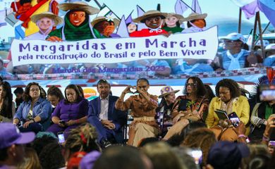 Brasília (DF), 15/08/2023 - Ministros participam da Abertura Oficial da 7ª Marcha das Margaridas. Foto:Wilson Dias/Agência Brasil