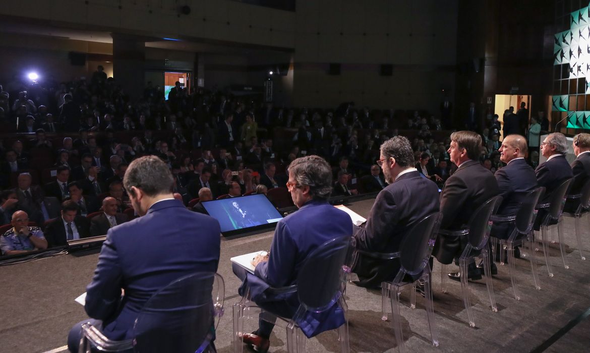  Presidente da República, Jair Bolsonaro, durante a Cerimônia de Abertura do Fórum de Investimentos Brasil 2019.
