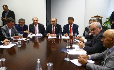 O relator-geral do Orçamento 2023, senador Marcelo Castro, realiza reunião com o vice-presidente eleito, Geraldo Alckmin e equipe de transição.