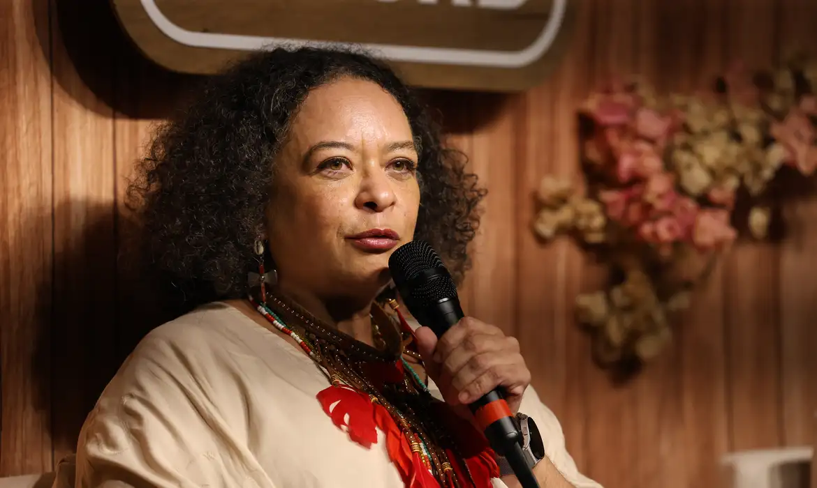 Paraty (RJ), 02/08/2025 - A escritora Ana Maria Gonçalves conversa sobre o livro Um defeito de Cor na Casa Record durante a 23ª Festa Literária Internacional de Paraty. Foto: Rovena Rosa/Agência Brasil