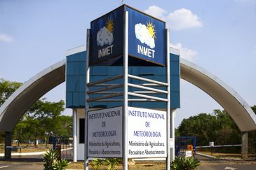 Fachada do instituto nacional de meteorologia (INMET), em Brasília.