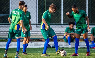 25.04.22 - Treino da Seleção de Futebol PC (paralisia cerebral) no CT Paralímpico, em São Paulo.