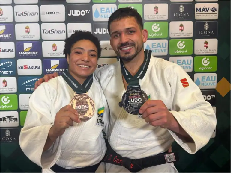 Shirlen Nascimento é bronze de Daniel Cargnin prata no segundo dia do Mundial de Judô - em 15/06/2025