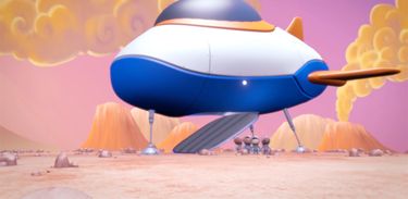 Astrobaldo e seus amigos chegam ao planeta Vênus