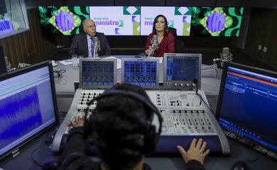 Brasília (DF) 09/10/2024 - Mauro Vieira participa do programa Bom dia Ministro, na Empresa Brasil de Comunicação (EBC).
Foto: Joédson Alves/Agência Brasil