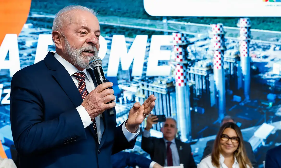 São João da Barra (RJ), 28/07/2025 - Presidente da República, Luiz Inácio Lula da Silva, durante a cerimônia de inauguração da Usina Termelétrica GNA II, no Porto do Açu. Foto: Ricardo Stuckert/PR