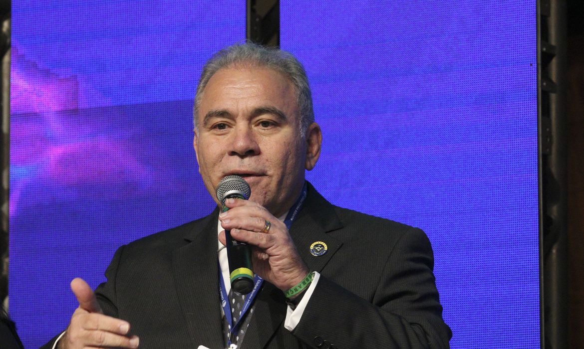 O ministro da Saúde, Marcelo Queiroga, participa da abertura do Global Stroke Alliance 2022 no Sheraton World Trade Center São Paulo.