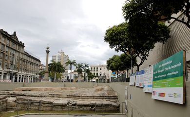  Sítio arqueológico Cais do Valongo e Cais da Imperatriz, na região portuária do Rio. 