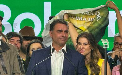 São Paulo - 25/07/2026 - Convenção do PL oficializou Flávio Bolsonaro como candidato à Presidência em evento no Pacaembu. Foto:  Maura Martins/TV Brasil.