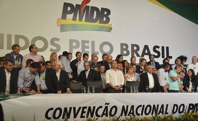 Brasília - O PMDB faz convenção nacional para a escolha dos membros do Diretório Nacional e da Comissão Executiva Nacional (Valter Campanato/Agência Brasil)