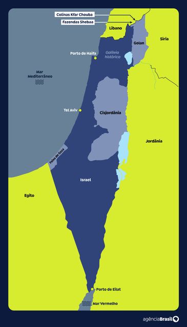 Arte/Agência Brasil Brasília (DF), 27/09/2024 - Arte para a matéria Guerra em Israel e Líbano. Arte/Agência Brasil