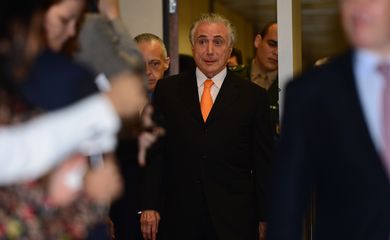 Brasília - O vice-presidente Michel Temer após reunião com a presidenta Dilma Rousseff no Palácio do Planalto (Fabio Rodrigues Pozzebom/Agência Brasil)