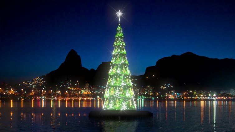 Árvore de Natal da Lagoa volta a ser montada no Rio depois de dois anos